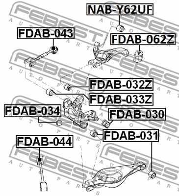 Tuleja wahacza FEBEST FDAB-034