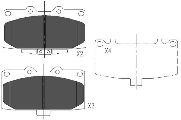 Klocki hamulcowe KAVO PARTS KBP-8003