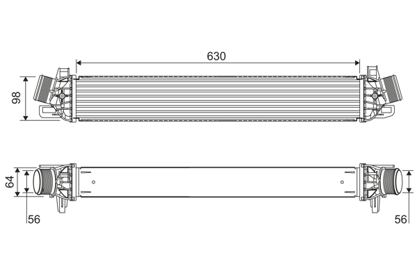 Chłodnica powietrza intercooler VALEO 822914
