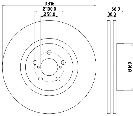 Tarcza hamulcowa HELLA PAGID 8DD 355 117-921