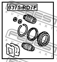 Zestaw naprawczy zacisku FEBEST 0375-RD7F