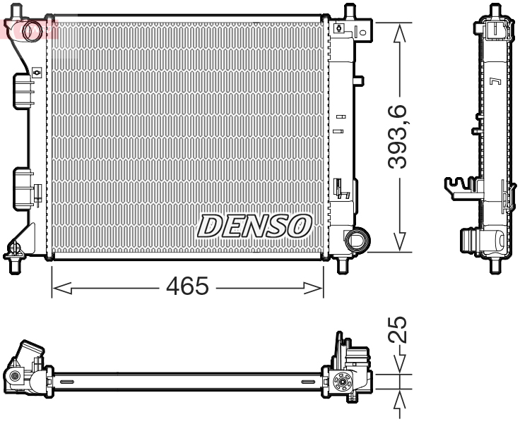 Chłodnica, układ chłodzenia silnika DENSO DRM43016