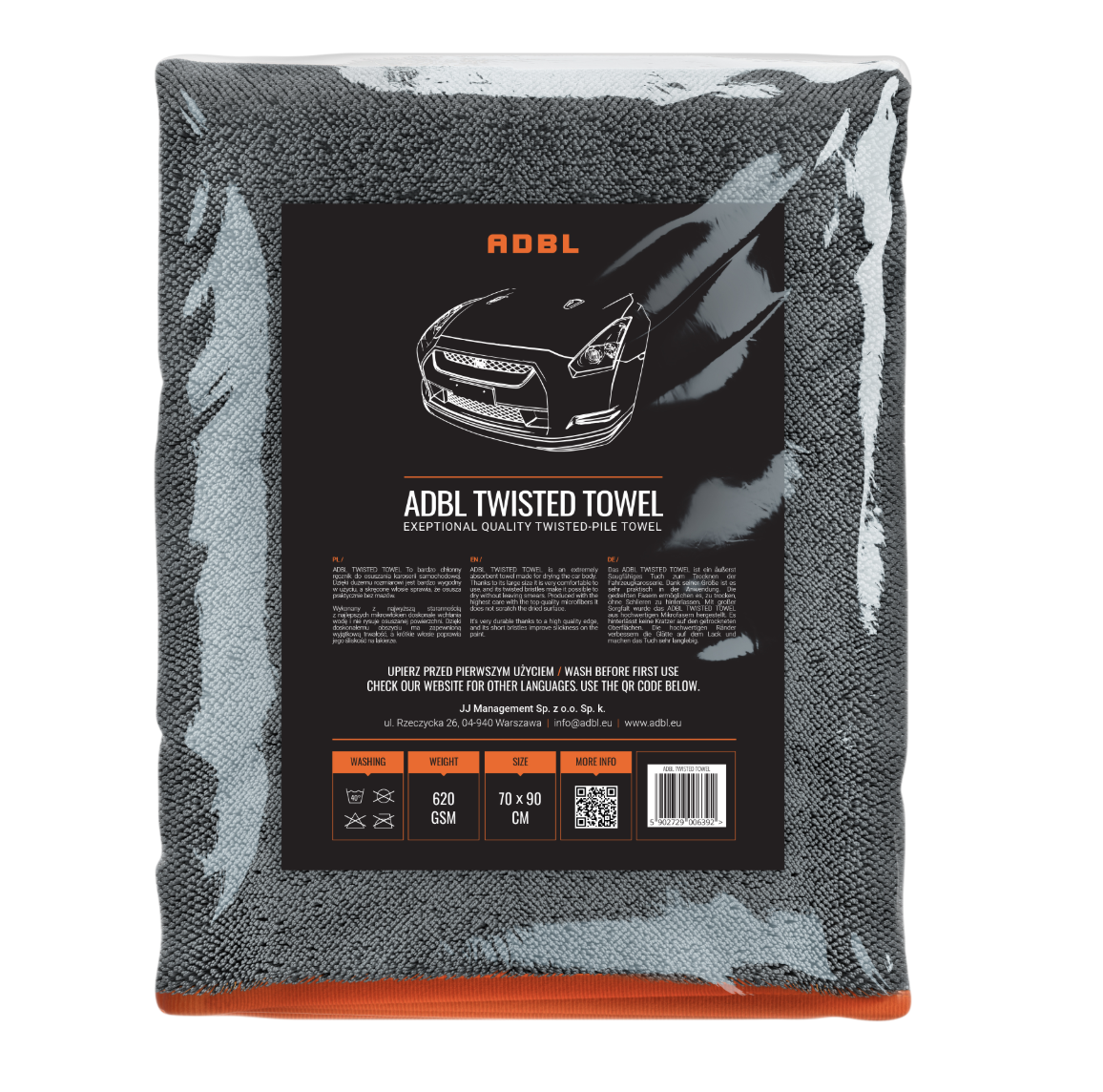ADBL TWISTED TOWEL MICROFIBRA 70x90cm