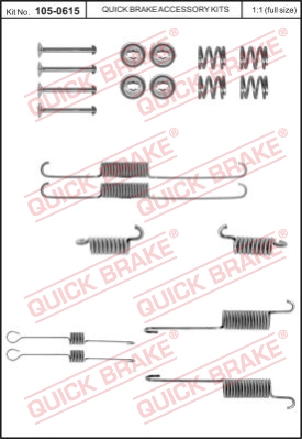 Zestaw dodatków do szczęk hamulcowych QUICK BRAKE 105-0615