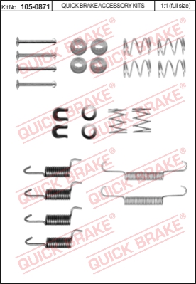 Zestaw montażowy szczęk hamulcowych QUICK BRAKE 105-0871