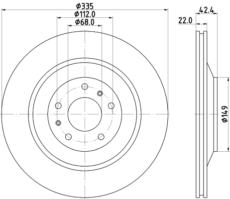 Tarcza hamulcowa HELLA PAGID 8DD 355 129-801