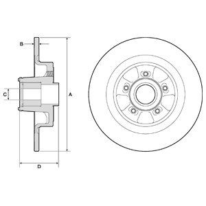 Tarcza hamulcowa DELPHI BG9133RS