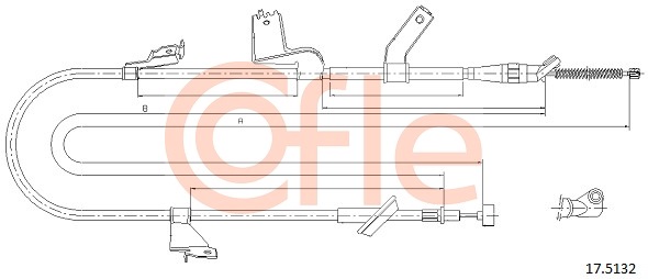 Linka hamulca ręcznego COFLE 92.17.5132