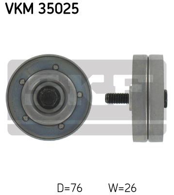 Rolka prowadząca paska osprzętu SKF VKM 35025