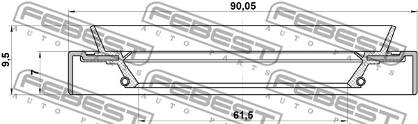 Pierścień uszczelniający piasty koła FEBEST 6390710