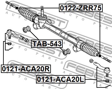 Poduszka przekładni kierowniczej FEBEST TAB-543