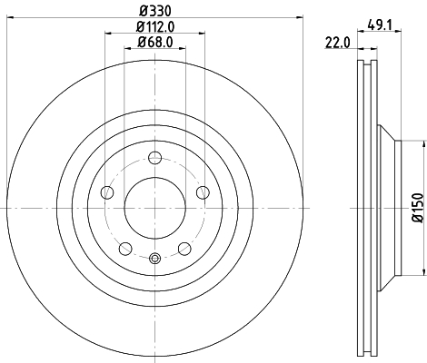 Tarcza hamulcowa HELLA PAGID 8DD 355 128-321