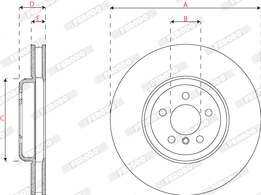 Tarcza hamulcowa FERODO DDF2042RC-1