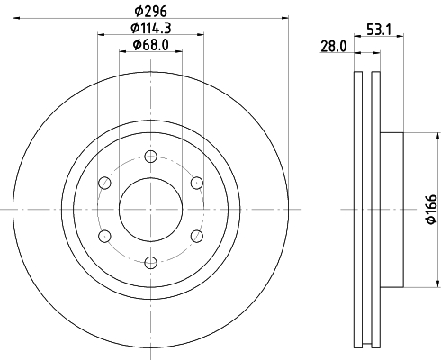 Tarcza hamulcowa HELLA PAGID 8DD 355 126-841