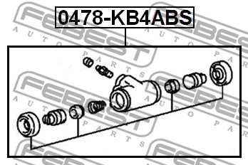 Cylinderek FEBEST 0478-KB4ABS