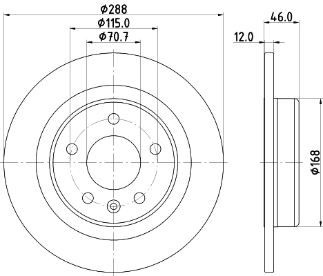 Tarcza hamulcowa HELLA 8DD 355 132-631