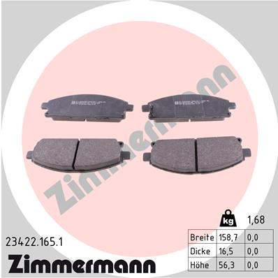 Klocki hamulcowe ZIMMERMANN 23422.165.1