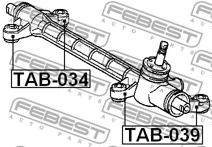 Poduszka przekładni kierowniczej FEBEST TAB-039