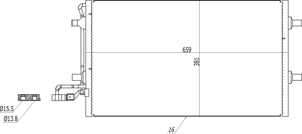 Skraplacz klimatyzacji HART 614 562