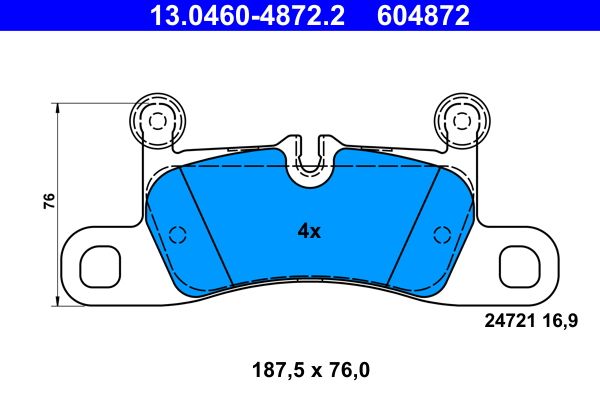 Klocki hamulcowe ATE 13.0460-4872.2