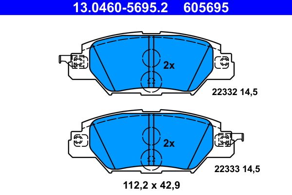 Klocki hamulcowe ATE 13.0460-5695.2