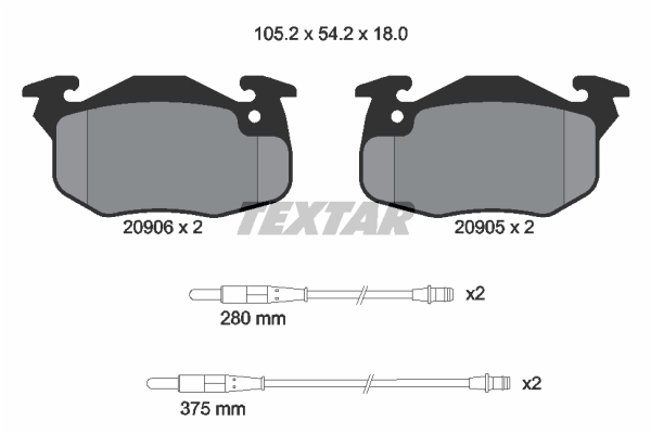 Klocki hamulcowe TEXTAR 2090604