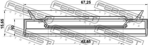 Pierścień uszczelniający półosi FEBEST 95PES-44671016C