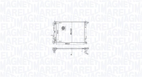 Chłodnica, układ chłodzenia silnika MAGNETI MARELLI 350213216100