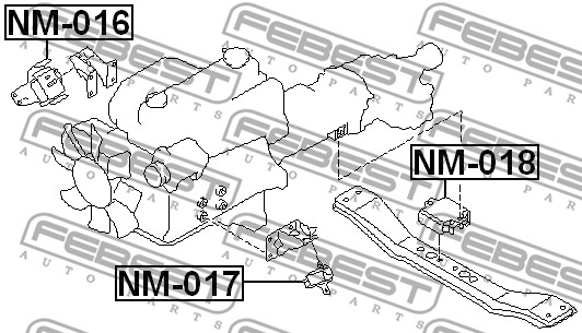 Poduszka silnika FEBEST NM-017