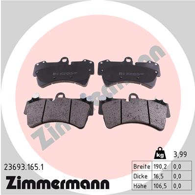 Klocki hamulcowe ZIMMERMANN 23693.165.1