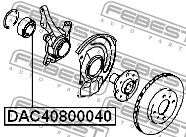 Łożysko koła FEBEST DAC40800040