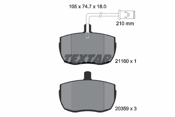 Klocki hamulcowe TEXTAR 2116002