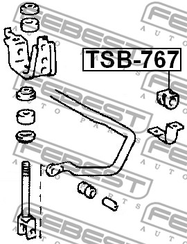 Guma stabilizatora FEBEST TSB-767