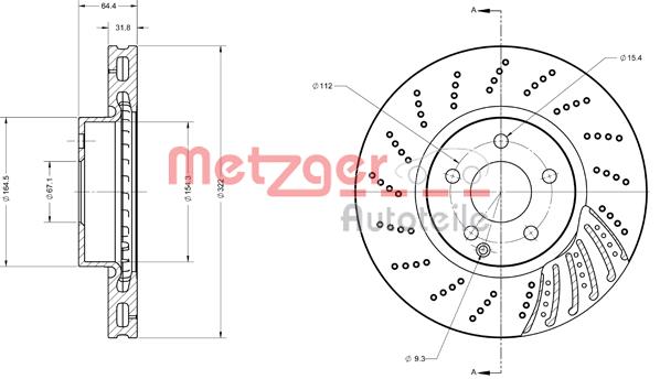 Tarcza hamulcowa METZGER 6110501