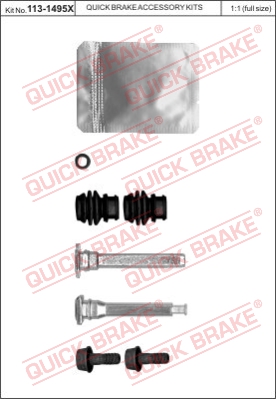 Zestaw tulei prowadzących zacisk hamulca QUICK BRAKE 113-1495X