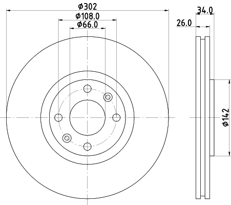 Tarcza hamulcowa HELLA 8DD 355 111-321