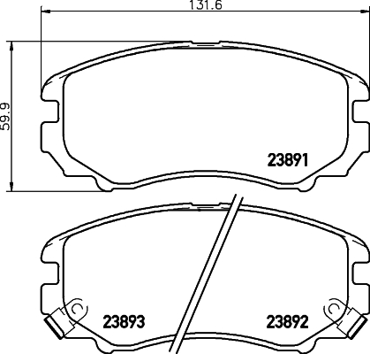 Klocki hamulcowe HELLA 8DB 355 016-101