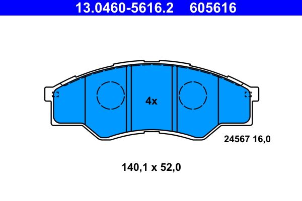 Klocki hamulcowe ATE 13.0460-5616.2