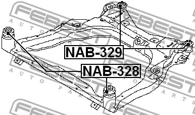 Łożyskowanie  korpusu osi FEBEST NAB-328