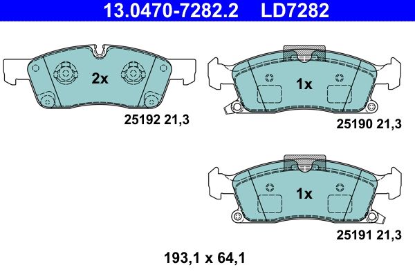 Klocki hamulcowe ATE 13.0470-7282.2