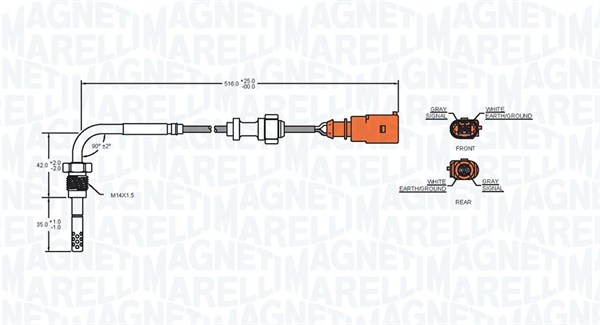 Czujnik  temperatury spalin MAGNETI MARELLI 172000039010