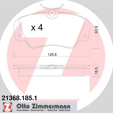 Klocki hamulcowe ZIMMERMANN 21368.185.1