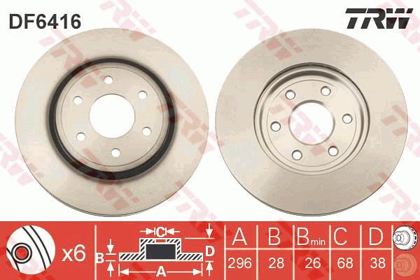 Tarcza hamulcowa TRW DF6416