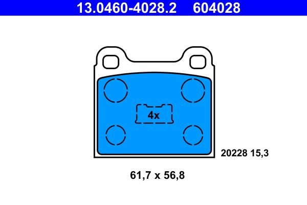 Klocki hamulcowe ATE 13.0460-4028.2