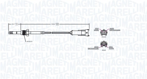 Czujnik  temperatury spalin MAGNETI MARELLI 172000237010