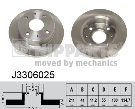 Tarcza hamulcowa NIPPARTS J3306025