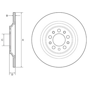 Tarcza hamulcowa DELPHI BG4961C