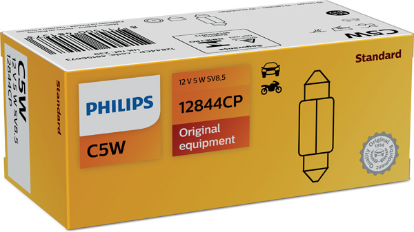 Żarówka oświetlenia tablicy rejestracyjnej PHILIPS 12844CP