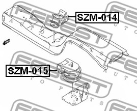 Poduszka silnika FEBEST SZM-014