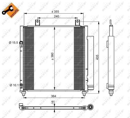 Skraplacz klimatyzacji NRF 350221